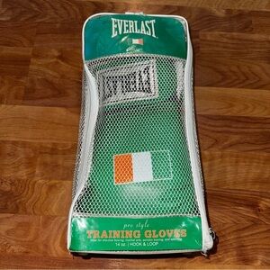 Everlast IRELAND Pro Style Training Gloves 14 Oz Hook & Loop W/ Flag Of Ireland